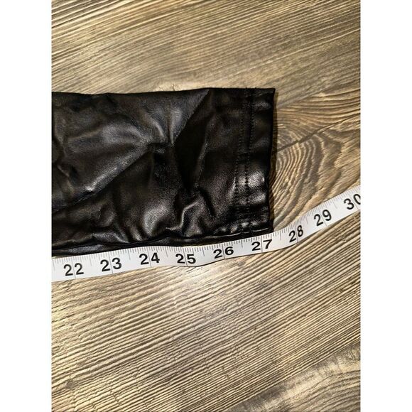 BP Womens High Waisted Faux Leather Pull-On Leggings Black Size Medium. 16 - Picture 7 of 8